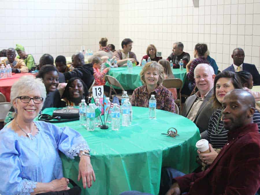 Taste of Africa lunch table friends