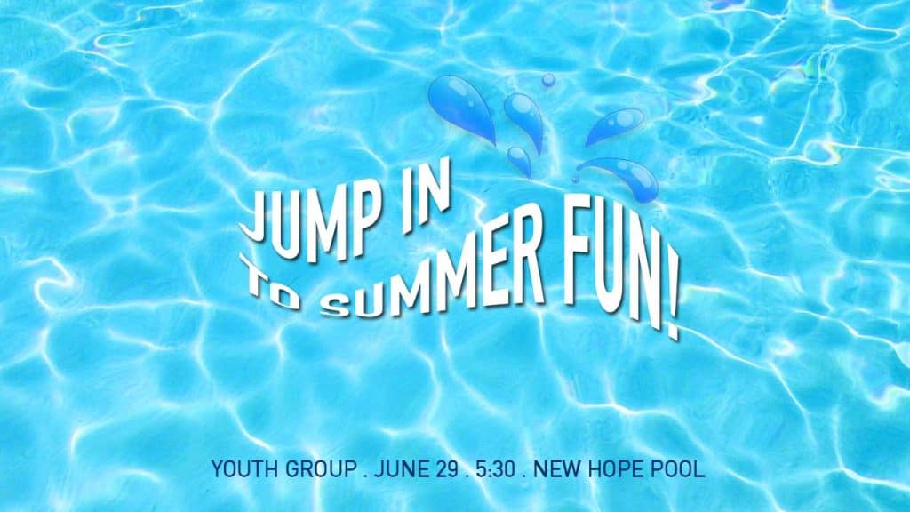 Hey students, we're going swimming! Wed, June 29, 5:30 pm. Take the plunge with us!